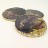 Resinuntersetzer Schwarz Gold Dunkelrot