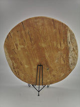 Tablett / Wandbild aus Teakholt mit Resin - Grün Blau Gold