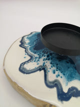 Kerzenständer Blau & Weiß