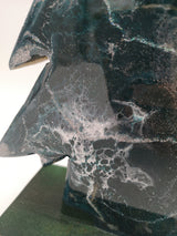 Resin Tannenbaum aus Mango Holz - Grau Blau Silber