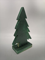 Resin Tannenbaum aus Mango Holz - Grün Weiß Gold