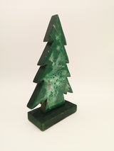 Resin Tannenbaum aus Mango Holz - Grün Weiß Gold