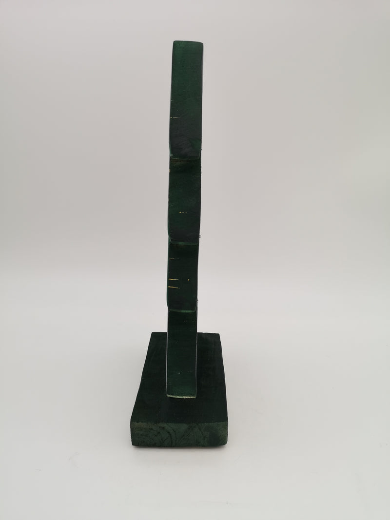 Resin Tannenbaum aus Mango Holz - Grün Weiß Gold